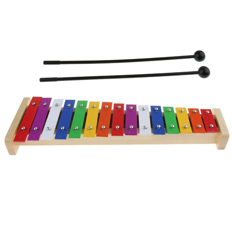 1 Pack Xylophone Sound Brick Colorful 15 Keys Mini Glockenspiel for Children