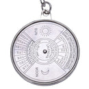 10cm Long 50 Year Calendar Design Keychain Flat Split Ring