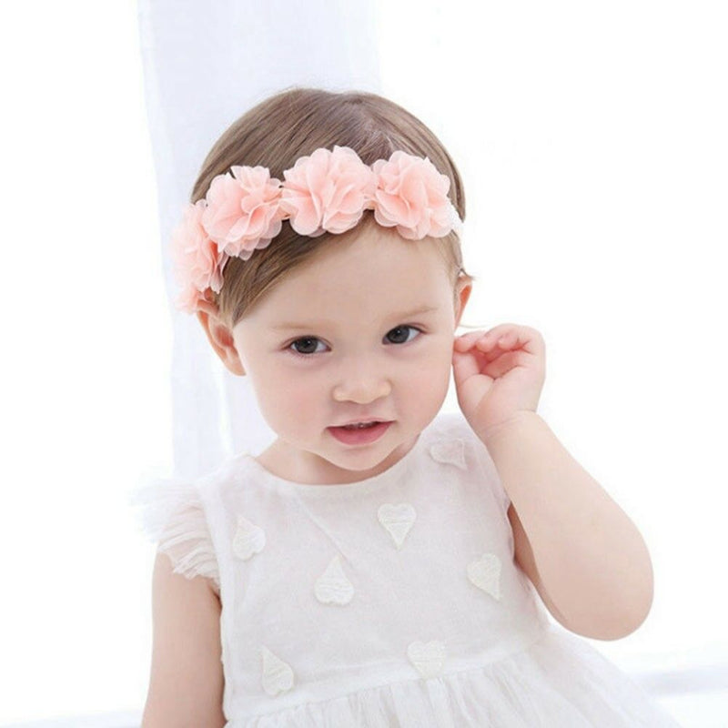Baby Floral Flowers Garland Crown Headband Headdress Hair Band Bridal_Headpiece