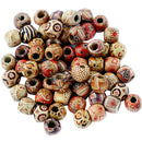 100pcs 12mm Mixed Round Wooden SPACER Beads CHARMS for Jewelry FINDINGS