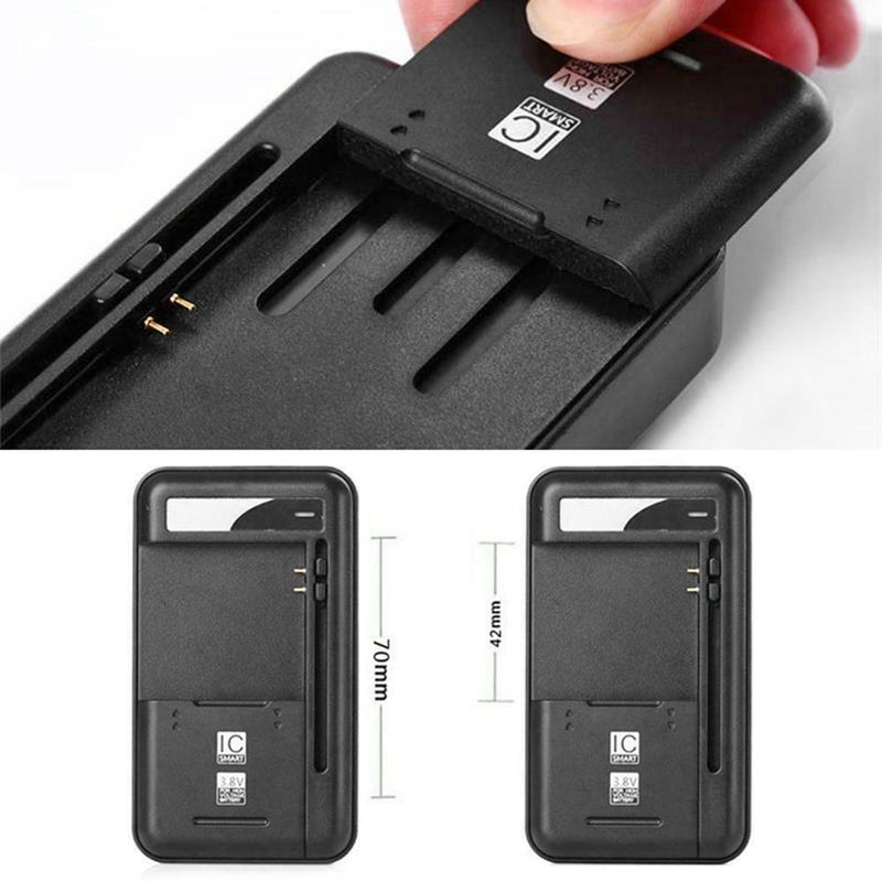 2 in 1 Universal Cell Phone Battery Charger USB for Android Phone US Plug