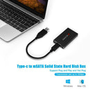 Type C to mSATA Mobile Box Adapter USB 3.1 SSD Solid State Drive Enclosure