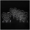 5 X Clear Plastic Earrings Holder Display Stand 59x58mm HOT