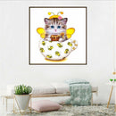 5D Diamond Painting Animal Cat Bee Art Drill Cross Stitch Kit for Baby Kids