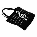 Women Girls Casual Canvas Music Notes Satchel Tote Shopper Bag Shoulder Han