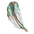 Natural Shell Feather Brooch Pin Shirt Collar Pin Banquet Women Jewelry Gifts 3C