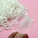 Hot 600 Pcs White Rubber Bands 24 Clips Practical For Vogue Loom Refill K TND