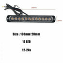 12LED Amber Strobe Light Truck Hazard Beacon Flash Warn Emergency 12- OZ