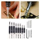 17 Pcs Self Centering Hinge Tapper Screw Core Drill Bit Set Woodworking
