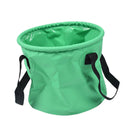Outdoor Collapsible Water Bucket Carrier Leakproof Folding Pail Green 30L