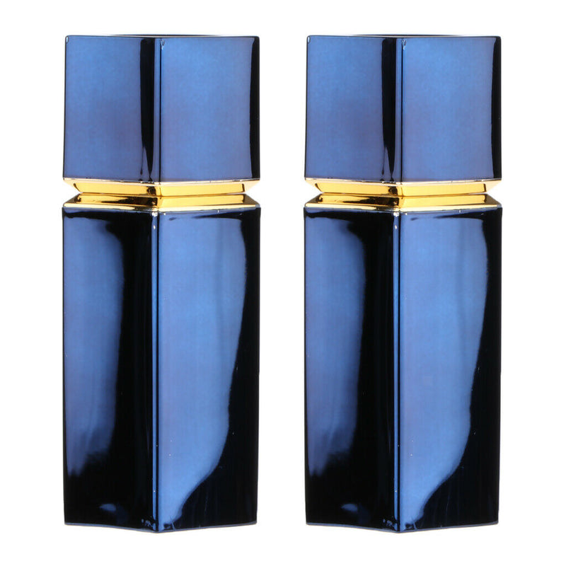 MagiDeal 2x 3.5g Empty Lipstick Tubes Refillable Lip Balm Bottles Vials Blue