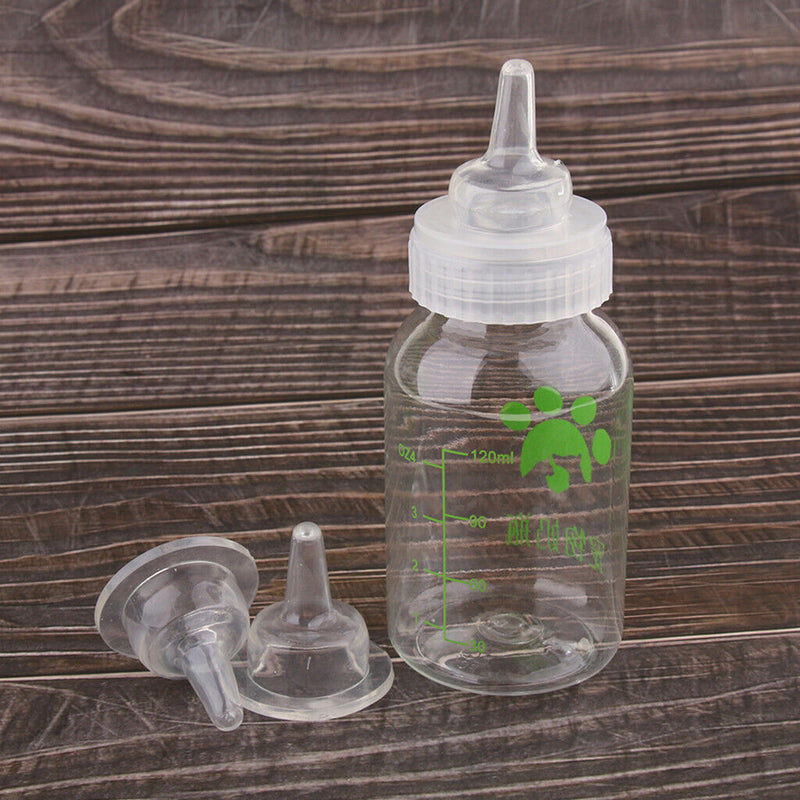 120ml Soft Dog Cat Silicone Gel  Pacifier Pet Milk Bottle Feeding Tool