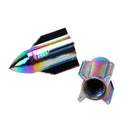 4pcs Colorful Rocket Shaped Aluminum Car Wheel Tire Valve Stem Caps Covers