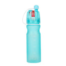 Blue Plastic Water Bottle Spraying Bottle Travel Yoga Camping Cycling 600ml