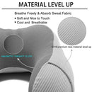 Gray Travel Pillow Memory Foam with 360-Degree Head Support Comfortable Nec B5S4