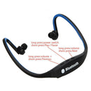 Sports Wireless Stereo Headphone Headset Earphones Earbuds (Blue) A