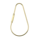 Durable Brass Screw Lock Keychain Ring Clip Tool Hook Clasp Big A shape