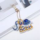 5Pcs Acrylic Board Diy Diamond Painting Elephant Keychain Tools Round Shinn