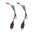 2 Pieces 4.8V USB to JST 2P Female Plug NI-MH/NI-Cd Batteries Charge Cables Cord