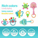 Set of 7 baby teether rattle baby rattle newborn baby 0-1 educational toys  D5X5