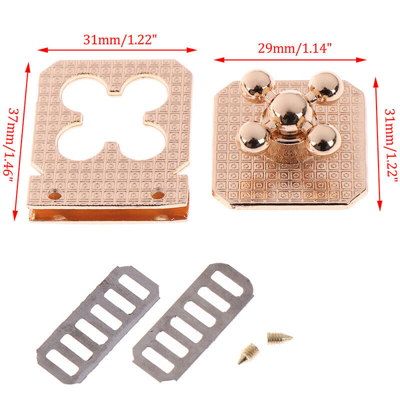 Metal Buckle Twist Clasps Turn Lock Snap Twist Locks For DIY Handbag Craft B: Kw