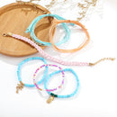 6pcs Boho Ethnic Weave Rope Bracelet DIY Beads Bangles Jewelry (Style 6) A