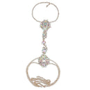 Women Sexy Necklace Blue Flower Beads Fashion Metal Body Chain Jewelry RCH