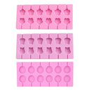 12 Silicone Mold Lollipop Mould Tray Candy Chocolate Lollypop Mold Round