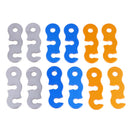 12 PCS Tent Cord Tensioners Rope Adjusters Guy Line Tighteners Fasteners Clip