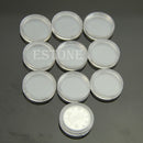 10 pcs 20mm Clear Round Coin Storage Cases Capsules Plastic Holder Useful New