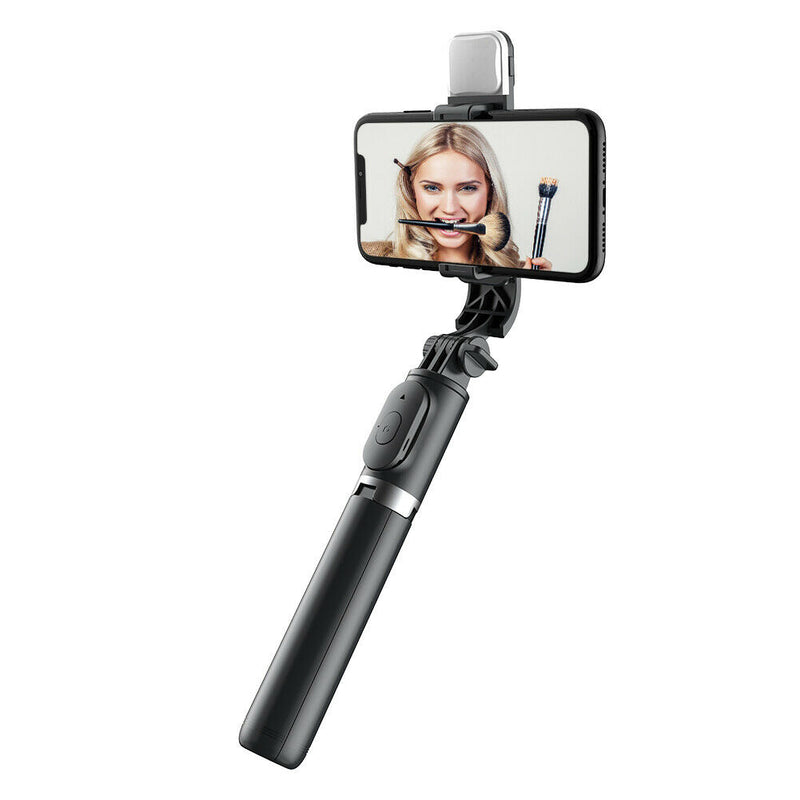 Q02S Bluetooth 4.0 Selfie Stick Tripod Monopod with Remote Control + Fill Light