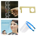 Full Face Shield Cover Visor Hat with Portable Brass Safety Door Opener Knob
