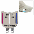 One Putt Golf Alignment Aiming Tool Ball Marker Magnetic Visor Hat Clip Alloy Fa