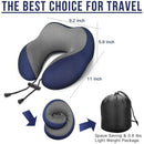 Travel Pillow Pure Memory Foam Neck Pillow,Comfortable & Breathable Cover-M