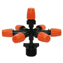 6-Head Multi-Nozzle Sprinkler With 1/2 Inch Male Thread Adjustable Sprayer
