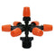 6-Head Multi-Nozzle Sprinkler With 1/2 Inch Male Thread Adjustable Sprayer