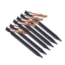 6pcs 18cm 700I Aluminium Alloy Tent Peg Nail Stake with Rope Camping Equipm