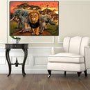 Animal Lion 5D Diamond DIY Painting Kit Home Decor Craft 40 x 30cm