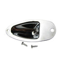 1pcs Boat Guitar Jack 1/4 Inch Input Output Jack Plate Socket 6.35mm Chrome D1B7