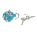 Cute Green Owl Lock Padlock with Keys for Suitcases, Backpacks & Lockers