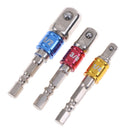 3pcs set 1/4" 3/8" 1/2" socket bit adapter drill nut driver power extension bar%
