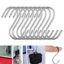 10X Stainless Steel S Hooks Kitchen Meat Pan Utensil Clothes Hanger Hanging LI