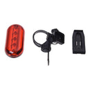 Waterproof Cycling Bike Bicycle Safety Rear Tail Light Lamp 5 LED Red