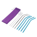 Set of Reusable Straws Extra Long Straws High/Low Temperature Resisatant