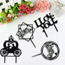 Cake Topper Mr Mrs Acrylic Home Wedding Party Decor Hollow Romantic Bride Groom