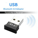 USB bluetooth v5.0 Adapter Wireless Dongle Stereo Receiver for PC Win 10 8 7/XP