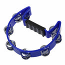 Tambourine Blue Hand Held with Double Row Metal Jingles Percussion Church B F7U8