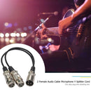 30cm 3Pin XLR 1 Male to 2 Female Audio Cable Microphone Y Splitter Cord