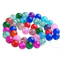 42 Crackle Glass Beads Round