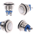 1Pc 16mm waterproof momentary metal push button switch round switches  JC3C